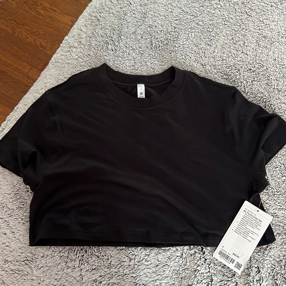 NWT All Yours Crop Tee Black